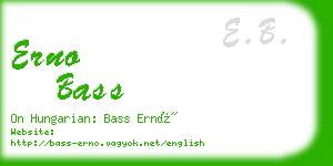 erno bass business card